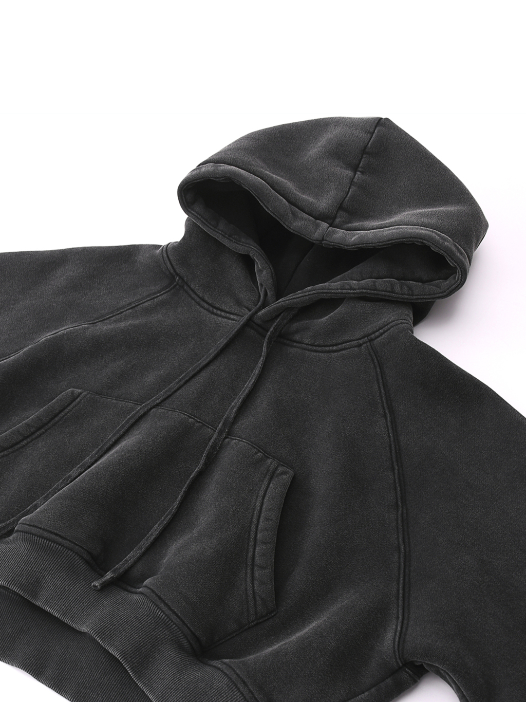 Snow Washed Cropped Hoodie – Essential Streetwear | Tapstitch-8